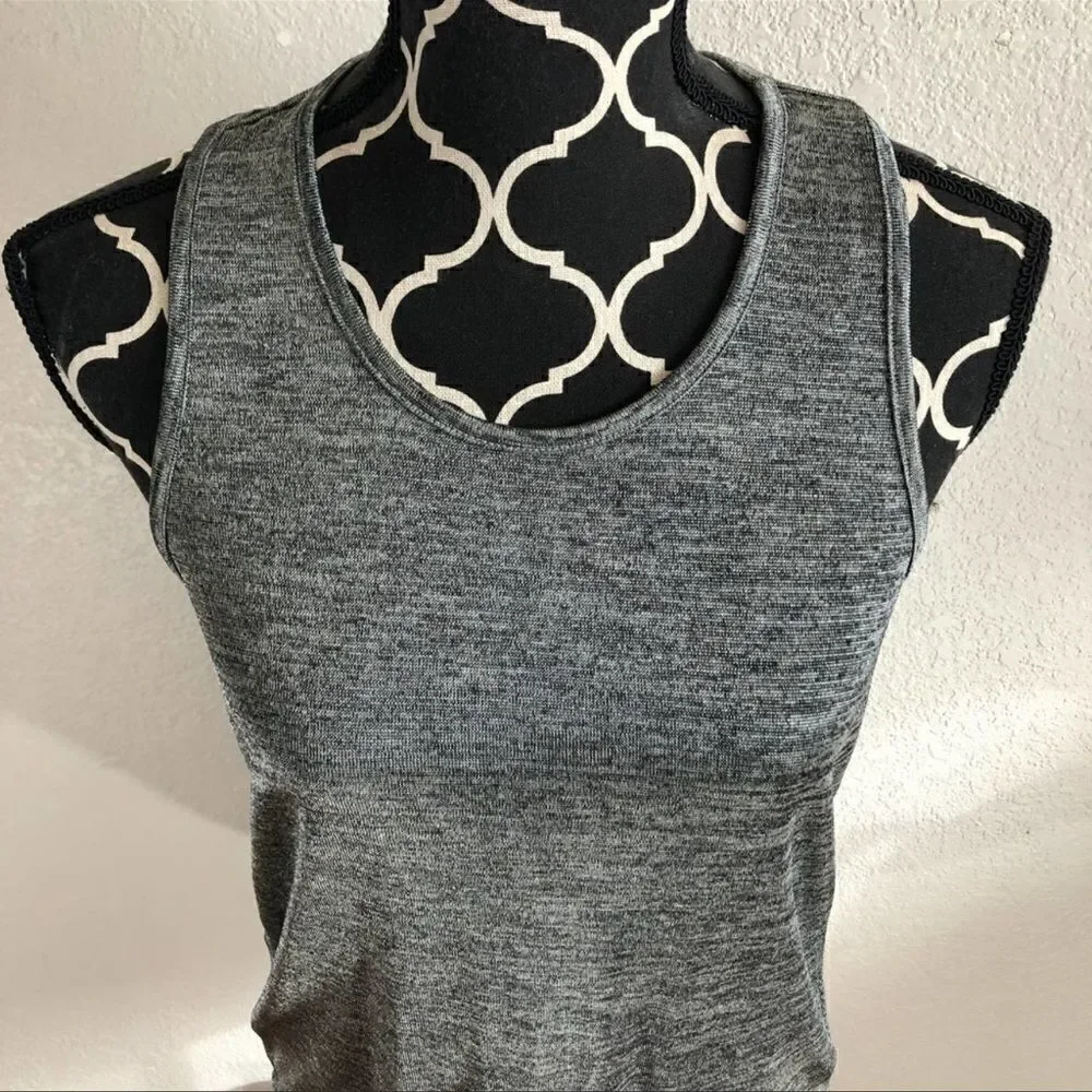 Rag & Bone Racerback Tank Gray Shiny Sheer S